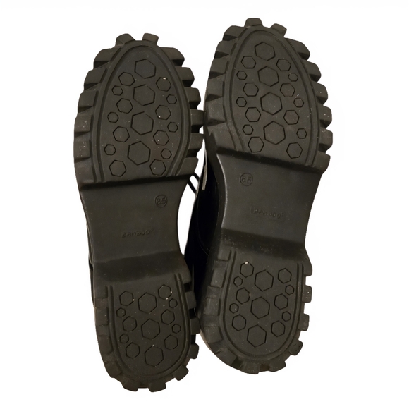 Y2K Platform Chunky Oxford Patent Shoes Rainbow Stitch Women’s Sz 8.5 Vtg Bamboo - Picture 8 of 10